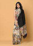 Black Pure Silk Saree