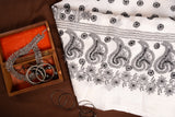 Black and White Chikankari saree
