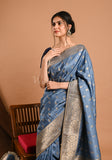 Blue Dola Silk Saree
