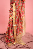 Floral Digital Print Tussar Saree