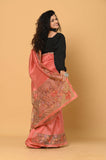Gajari Cut Work Tussar Saree