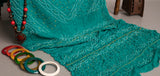 Green Pure Georgette Bandhani Saree