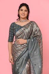 Green Tussar Saree