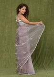 Lavendar Organza Designer Saree