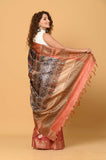 Onion Tussar Saree
