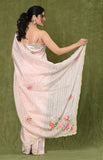 Pink Dola Silk Embroidered Saree