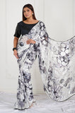 Black and White Korean Braso Designer Saree