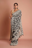 Black Chikankari Georgette Handwork Designer Saree