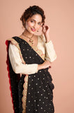 Black Georgette Weaving Saree