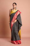 Black Lehariya Moonga Silk S Saree