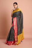Black Lehariya Moonga Silk S Saree