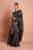 Black Onex Hand Kantha Work Saree