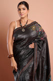 Black Onex Hand Kantha Work Saree