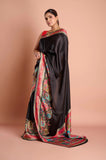 Black Satin Weaving Saree