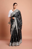 Black Semi Tussar Saree