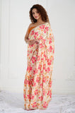 Cream Floral Crepe Handwork Designer Saree