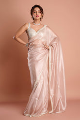 Golden Tissue Handwork Designer Saree