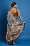 Gray Pure Chanderi Digital Print Saree