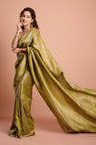 Green Organza Tissue Handwork Designer Saree