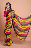 Multicolour Stripes Georgette Designer Sareee