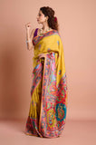 Mustard Moonga Silk Zari Weaving Saree
