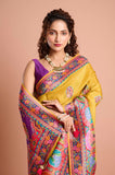 Mustard Moonga Silk Zari Weaving Saree