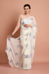 Offwhite Chiffon Saree