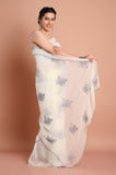 Offwhite Chiffon Saree