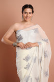 Offwhite Chiffon Saree