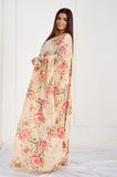 Offwhite Floral Crepe Handwork Designer Saree