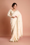 Offwhite Tissue Saree