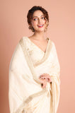 Offwhite Tissue Saree