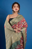 Red Pure Chanderi Digital Print Saree