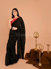 Black Sequins Saree