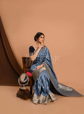 Blue Dola Silk Saree