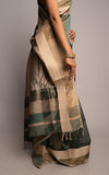 Green Handwoven Chatai Zari Border Maheshwari Saree