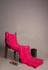 Pink Pure Georgette Bandhani Saree