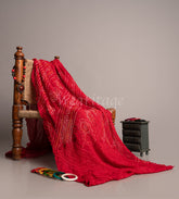 Red Pure Georgette Bandhani Saree