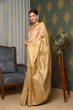 Beige Banarasi Kanjivaram Saree