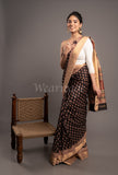 Black Bagh Print Pure Silk Saree