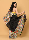 Black Pure Silk Saree