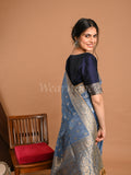 Blue Dola Silk Saree