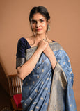 Blue Dola Silk Saree