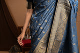 Blue Dola Silk Saree