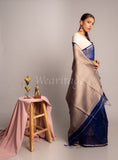 Blue Handwoven Ghicha Pallu Maheswari Saree