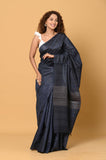 Blue Tussar Saree