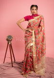 Floral Digital Print Tussar Saree