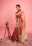 Floral Digital Print Tussar Saree