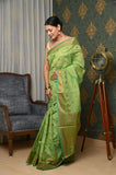 Green Antique Border Cotton Silk Saree