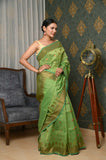 Green Antique Border Cotton Silk Saree